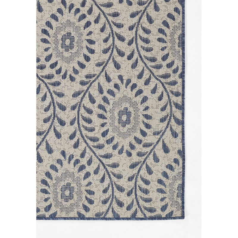 Birch Lane™ Kasey Blue/Gray Indoor/Outdoor Rug & Reviews Wayfair